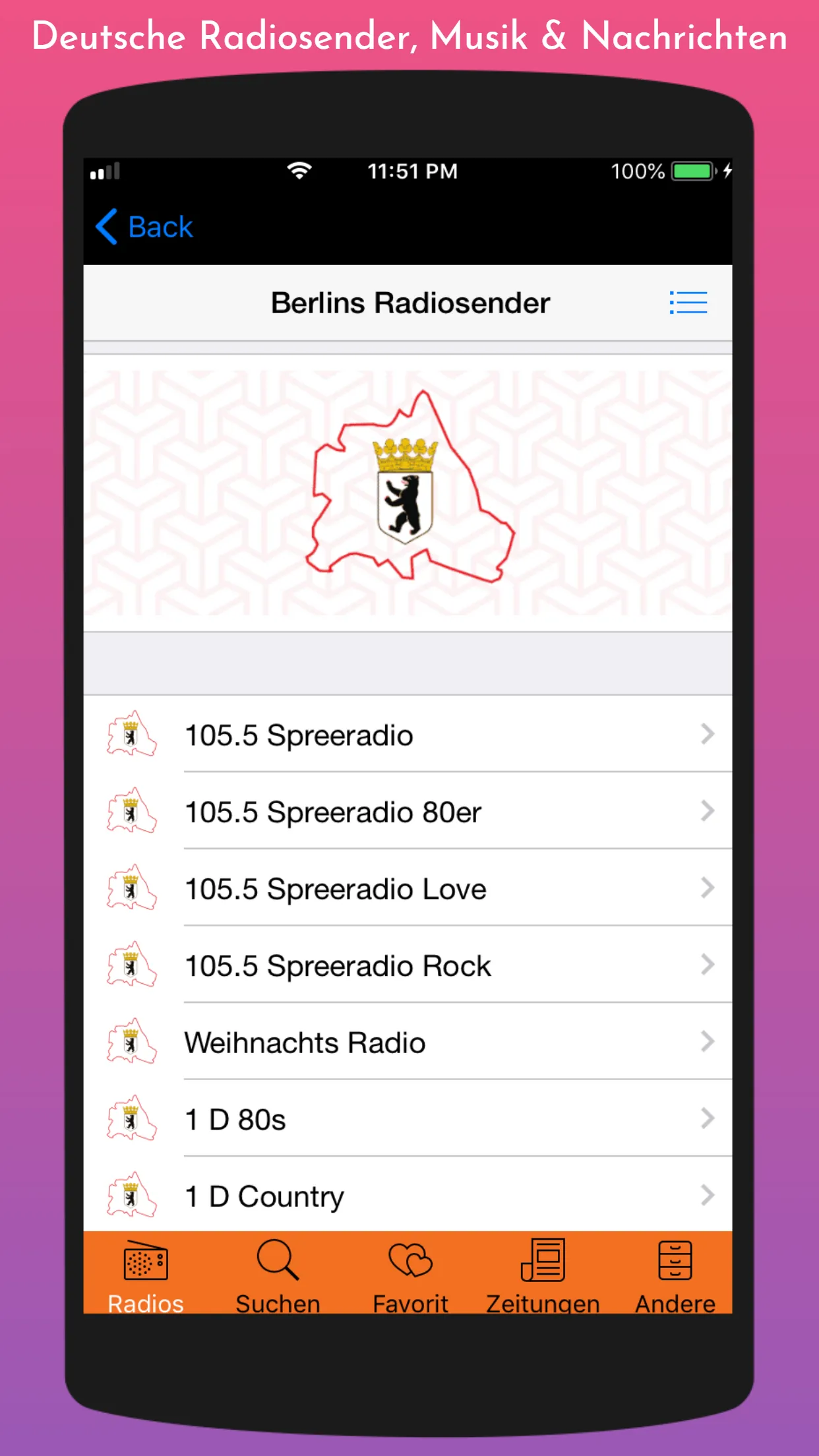 Deutsche Radiosender & Musik | Indus Appstore | Screenshot