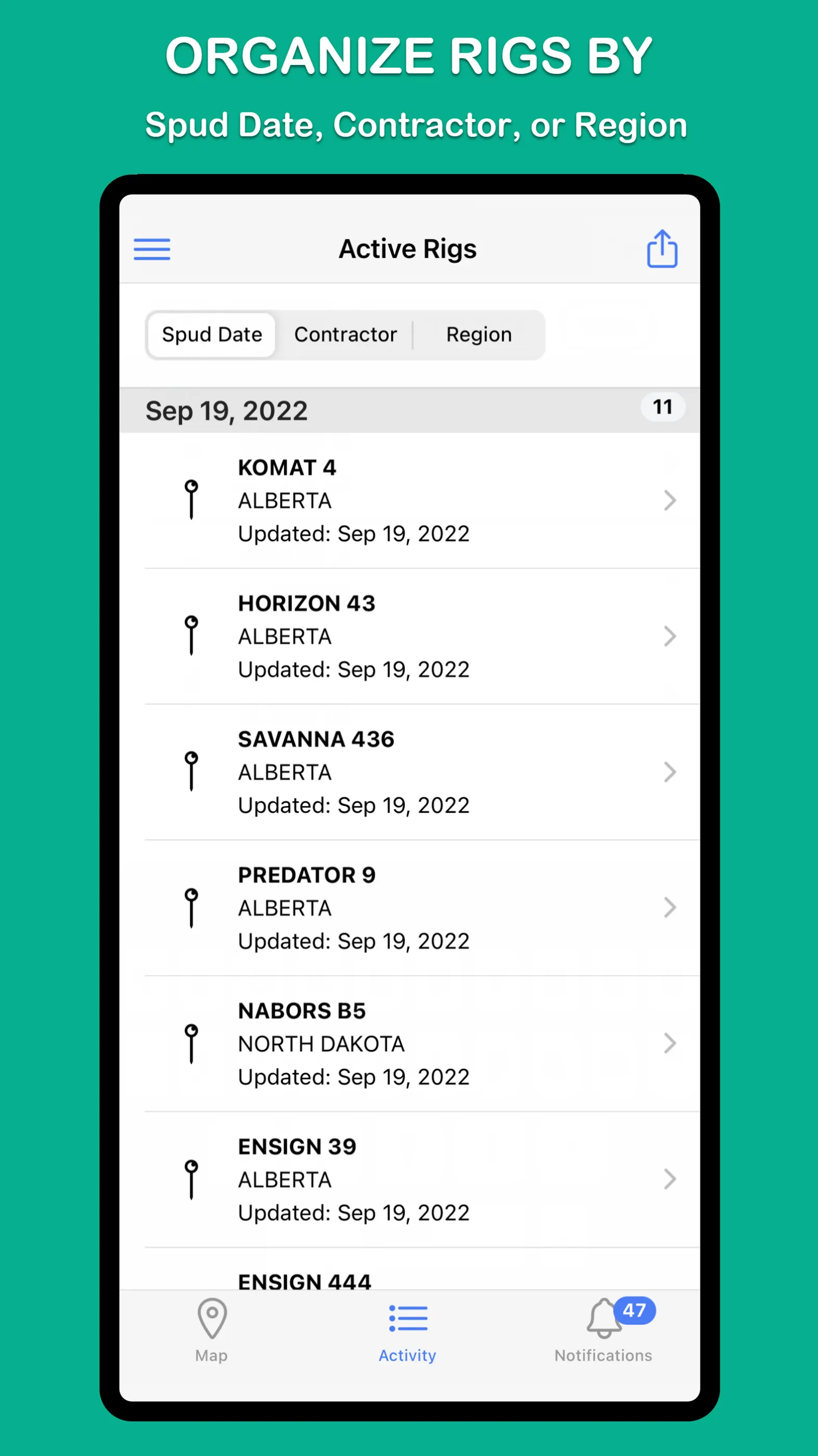 Rig Finder - GeoActivity | Indus Appstore | Screenshot