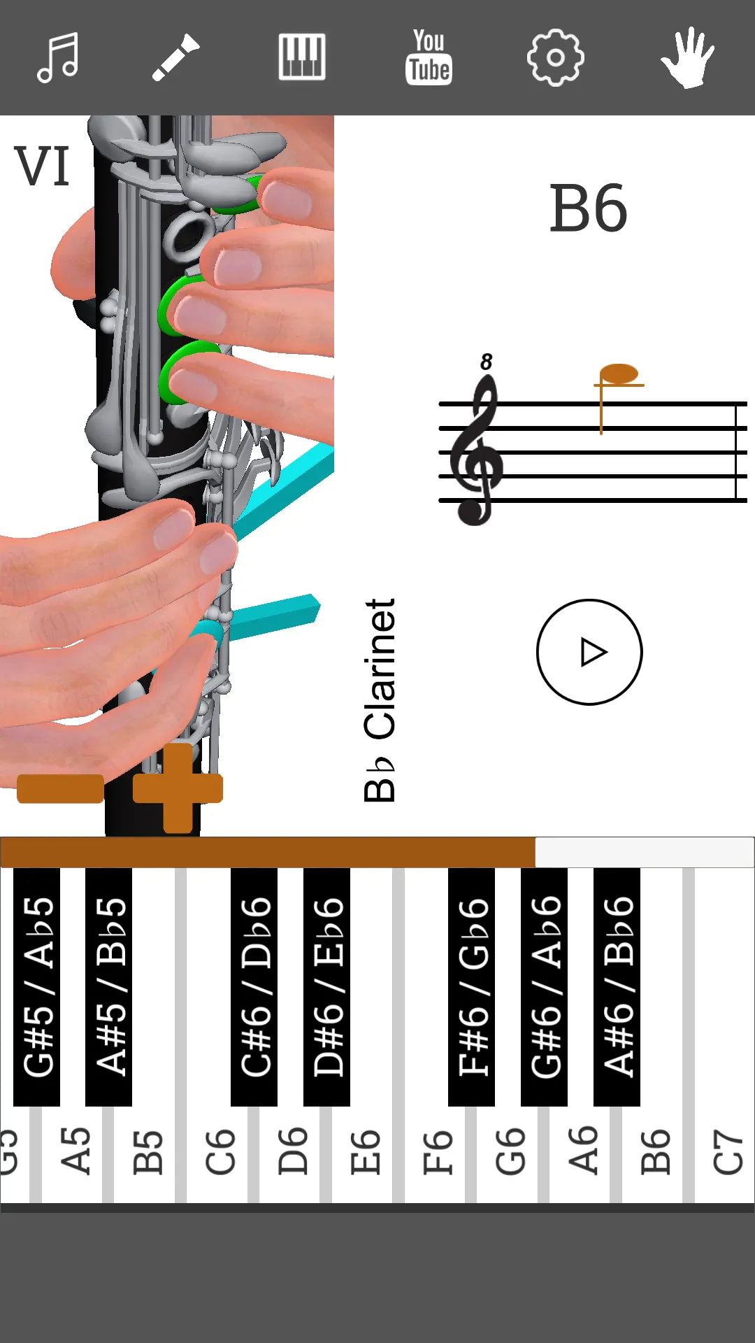 3D Clarinet Fingering Chart | Indus Appstore | Screenshot