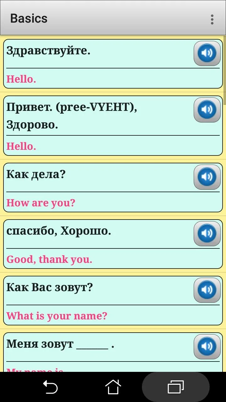 Russian phrasebook and phrases | Indus Appstore | Screenshot