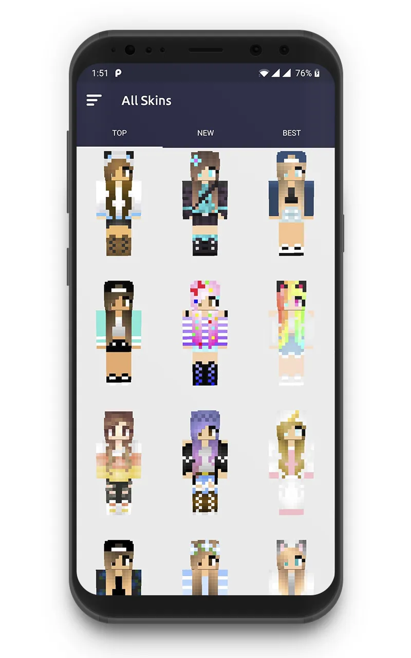 Cute Girls Skins | Indus Appstore | Screenshot