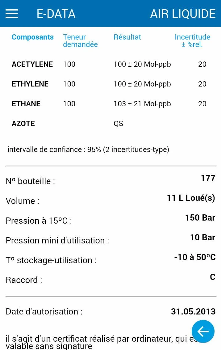 Air Liquide E-Data | Indus Appstore | Screenshot