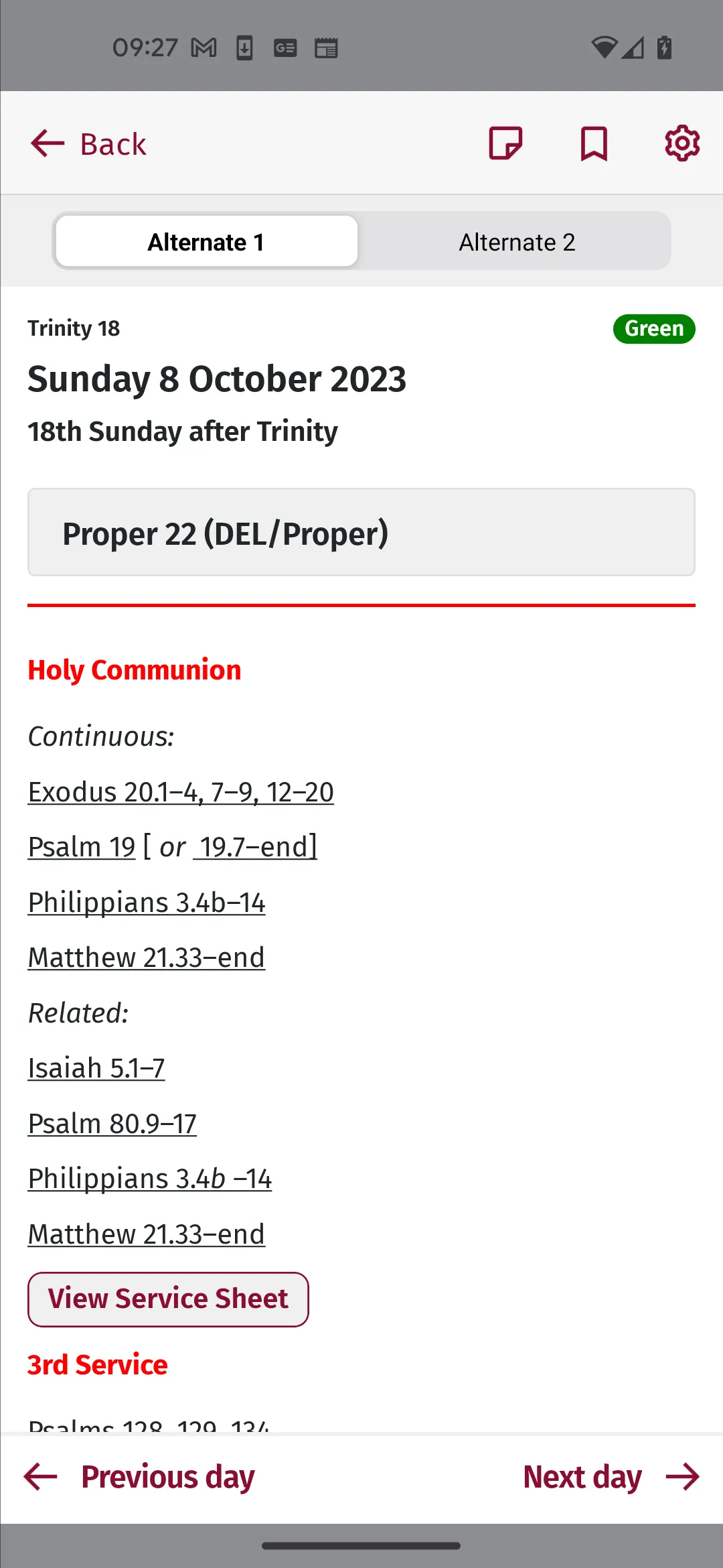 Lectionary: From the CofE | Indus Appstore | Screenshot