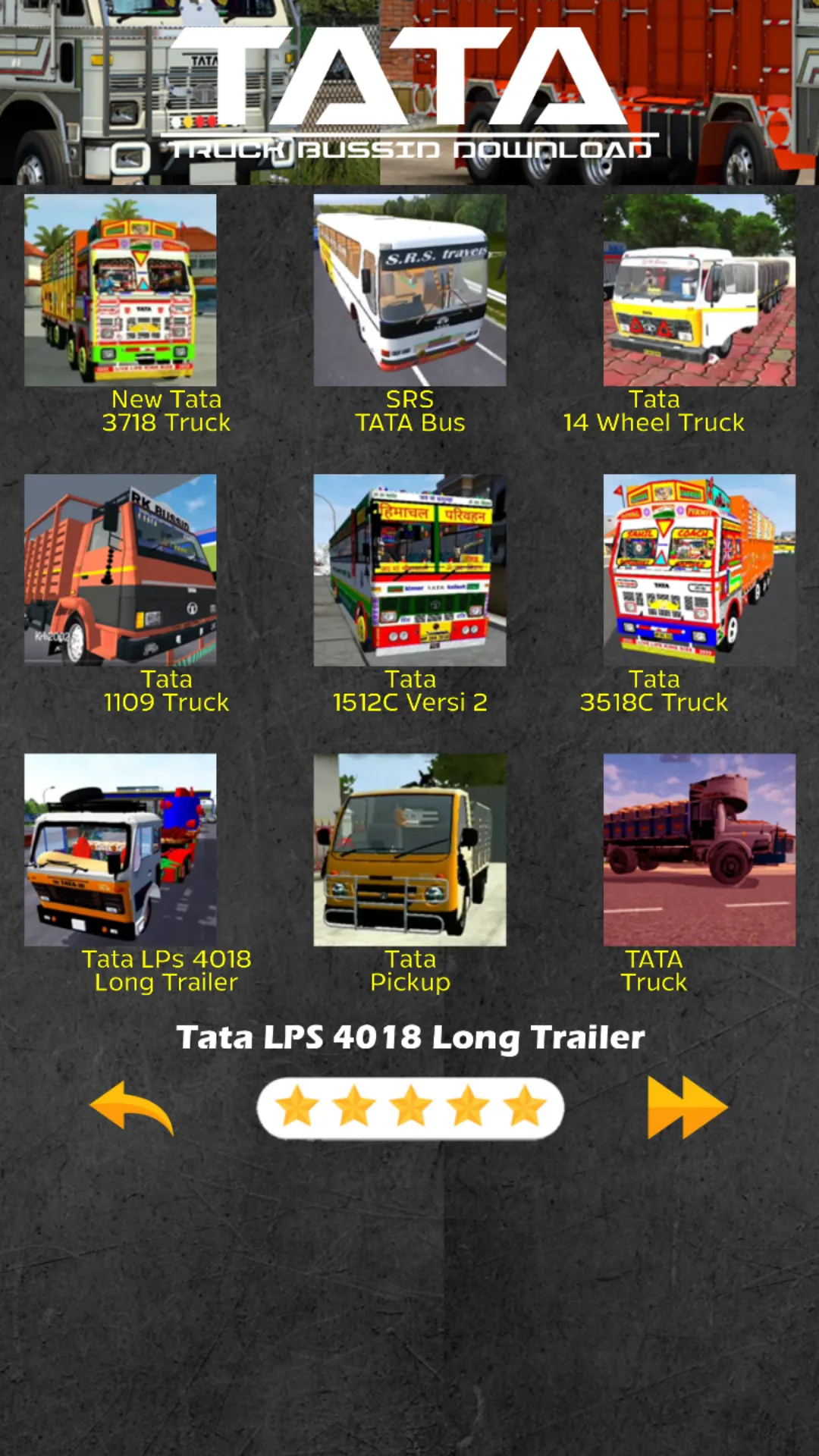 Tata Truck Bussid Download | Indus Appstore | Screenshot