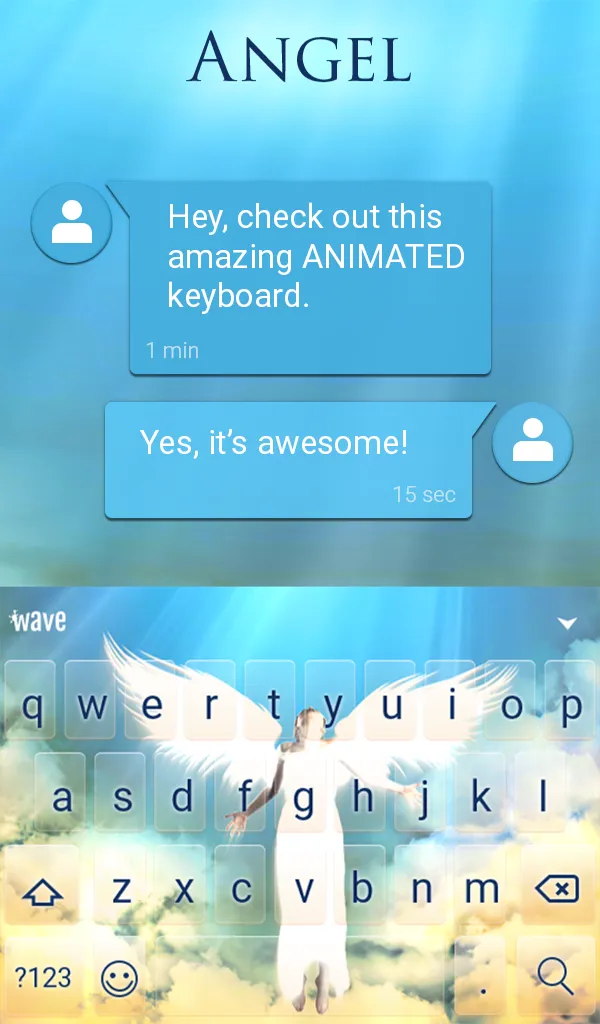 Angel Keyboard Live Wallpaper | Indus Appstore | Screenshot