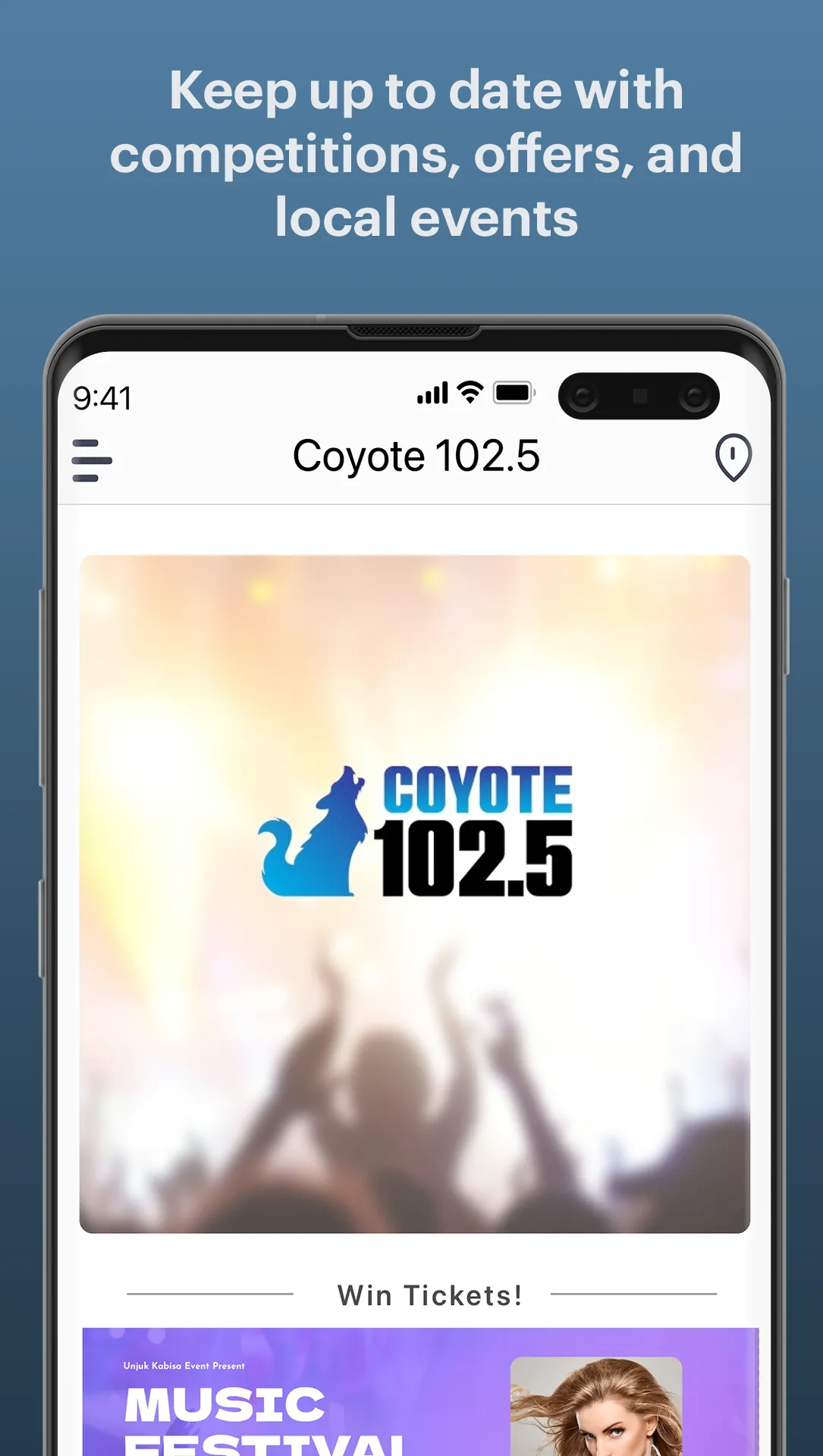 Coyote 102.5 | Indus Appstore | Screenshot