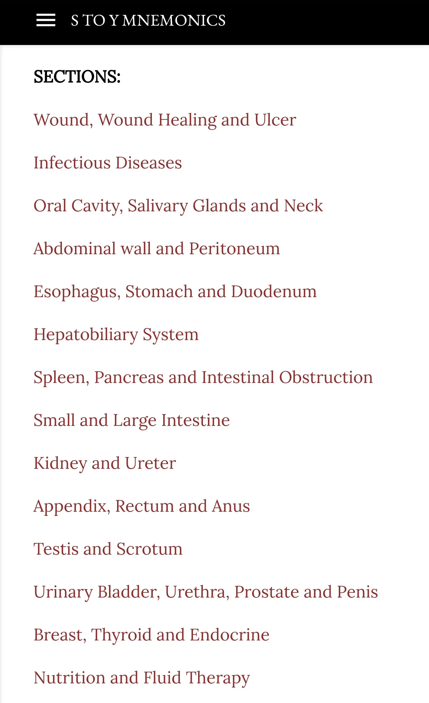 S to Y - Surgery Mnemonics App | Indus Appstore | Screenshot