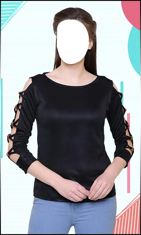 Women Crop Shoulder Photo Suit | Indus Appstore | Screenshot