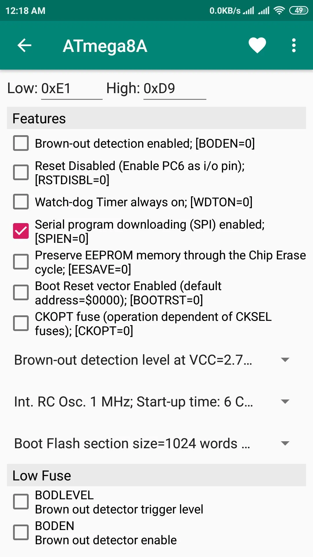 AVR Fuse Calculator | Indus Appstore | Screenshot