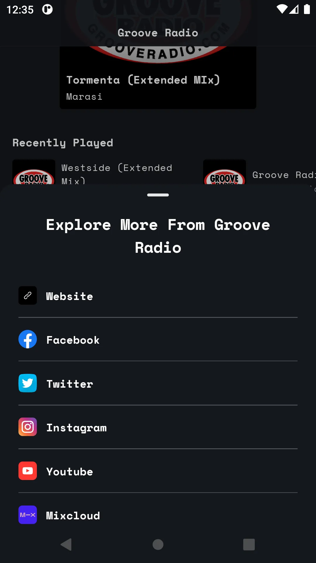 Groove Radio | Indus Appstore | Screenshot