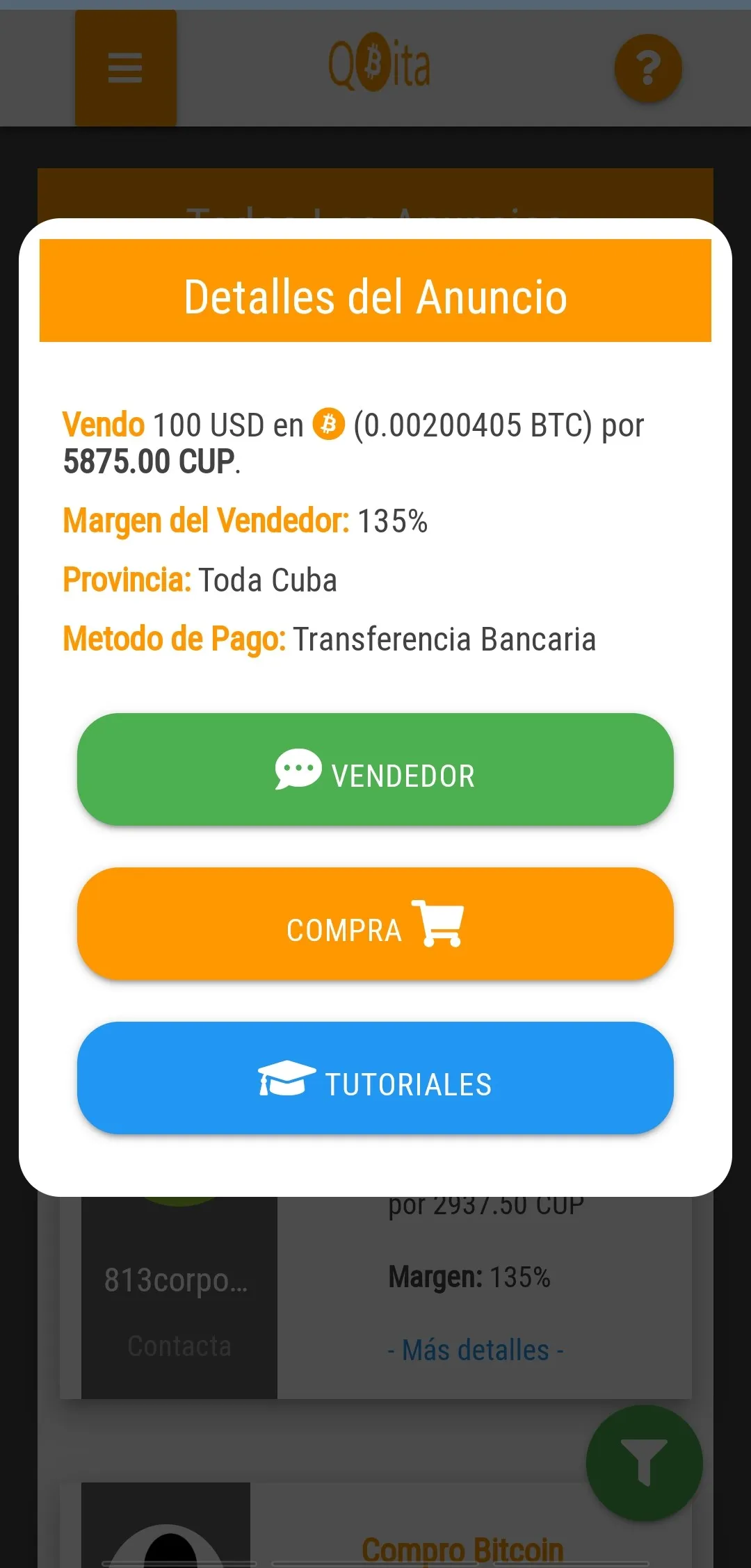 QBita - Mercado de Bitcoin | Indus Appstore | Screenshot