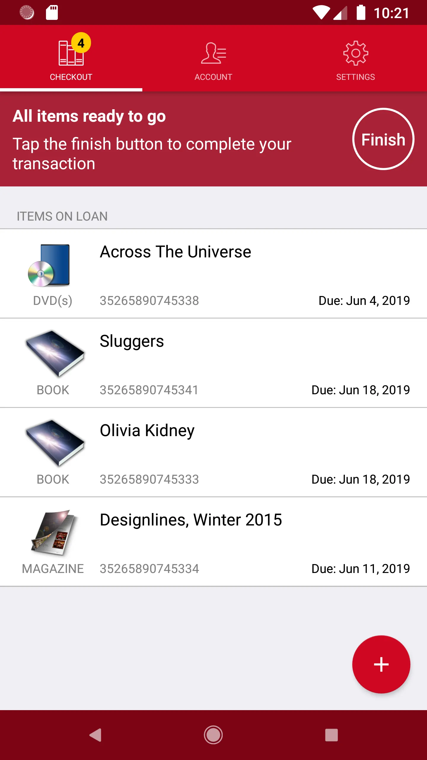 UCalgary Library Self Checkout | Indus Appstore | Screenshot