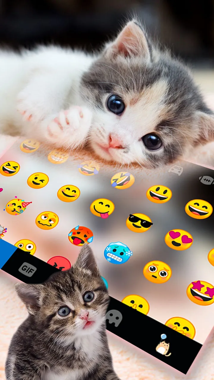 Cute Kitty 2 Keyboard Backgrou | Indus Appstore | Screenshot