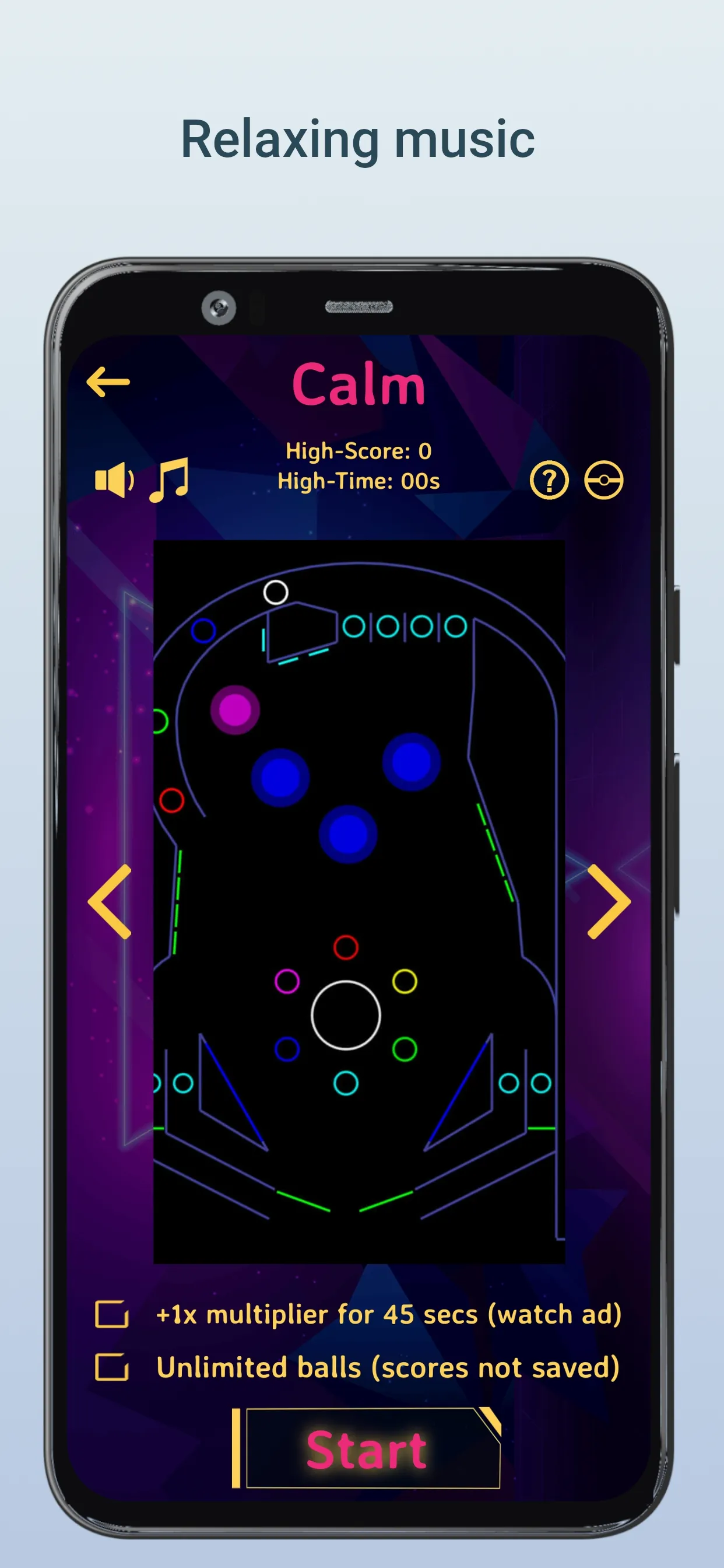 Neon Pinball : Relaxing | Indus Appstore | Screenshot