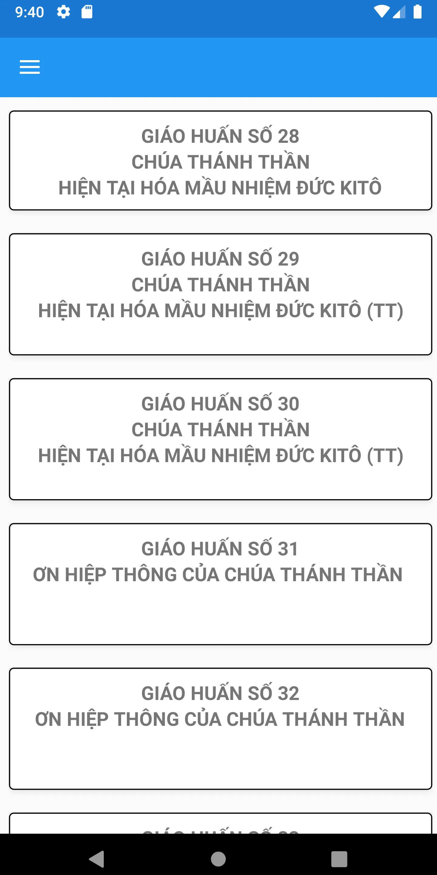 Lịch công giáo | Indus Appstore | Screenshot