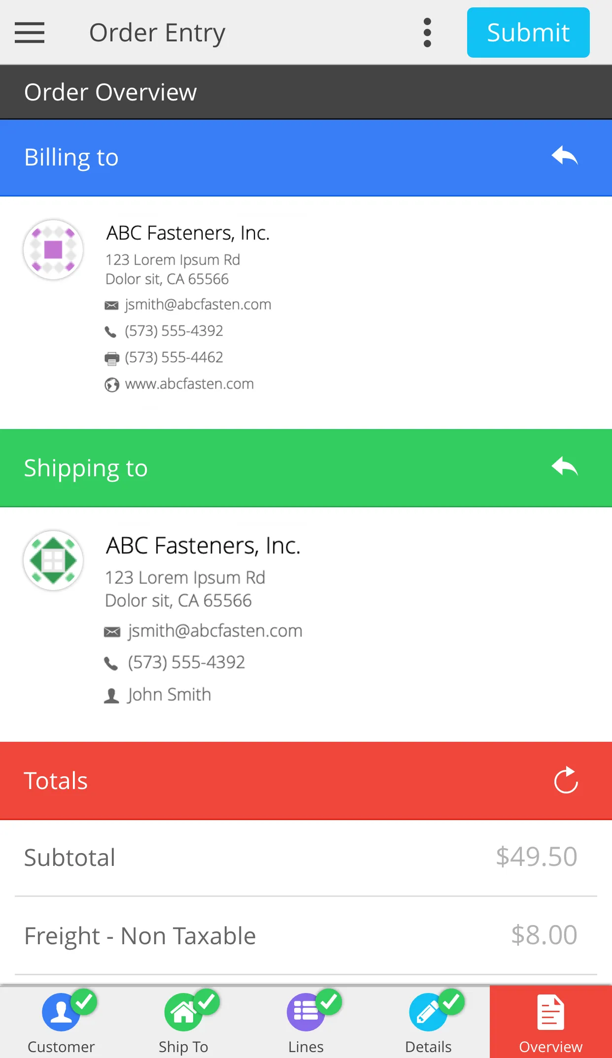 Distribution One Order Entry | Indus Appstore | Screenshot