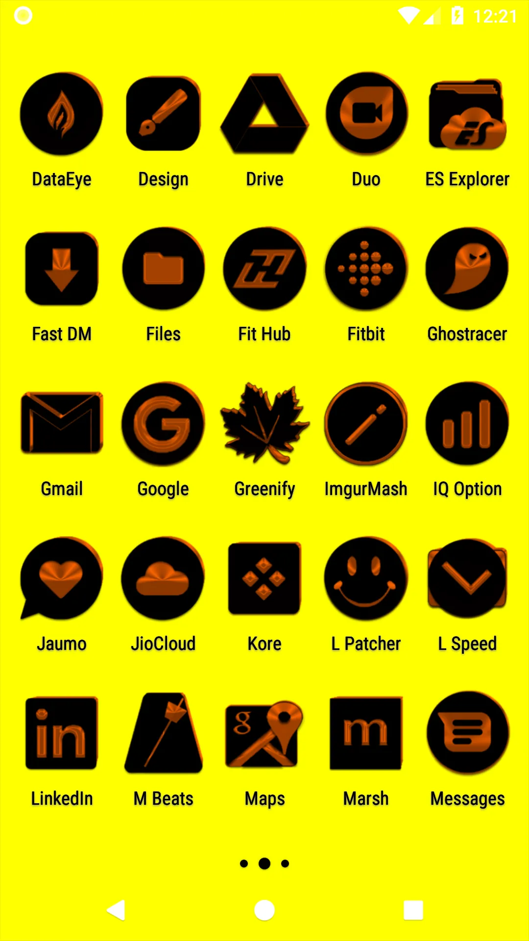 Black and Orange Icon Pack | Indus Appstore | Screenshot