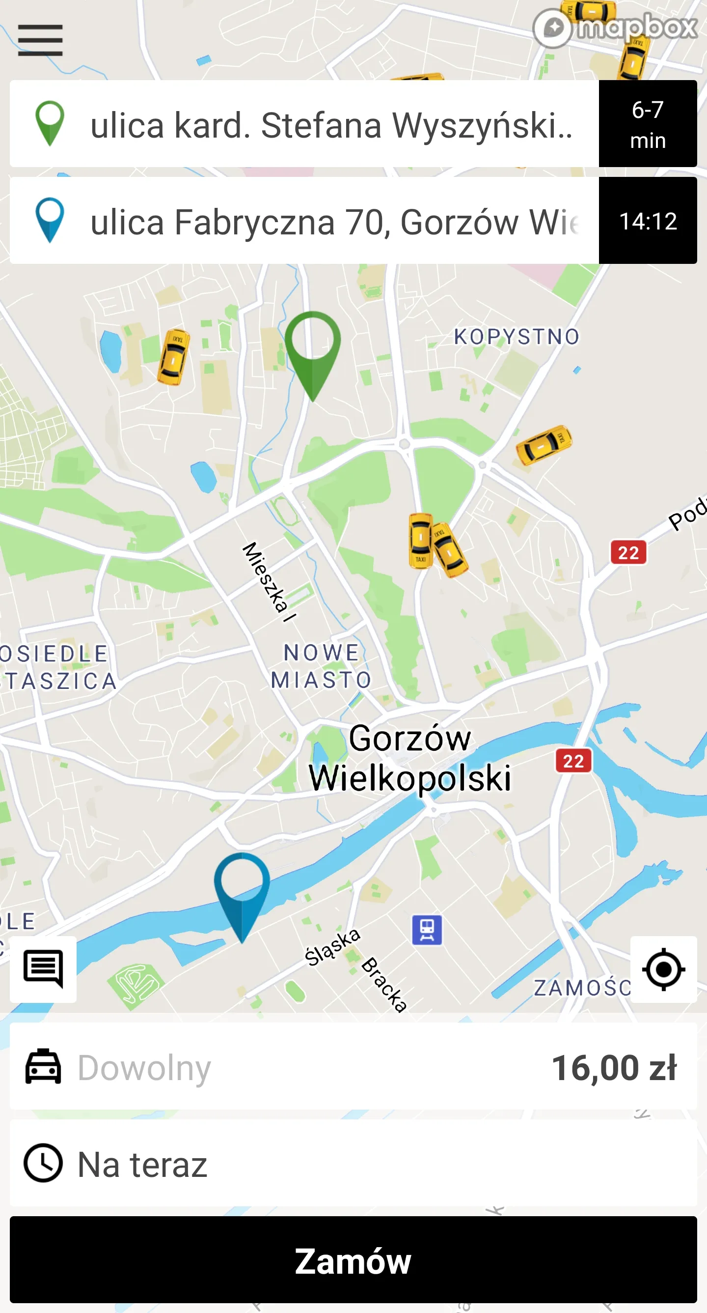 Taxi Askana Gorzów | Indus Appstore | Screenshot