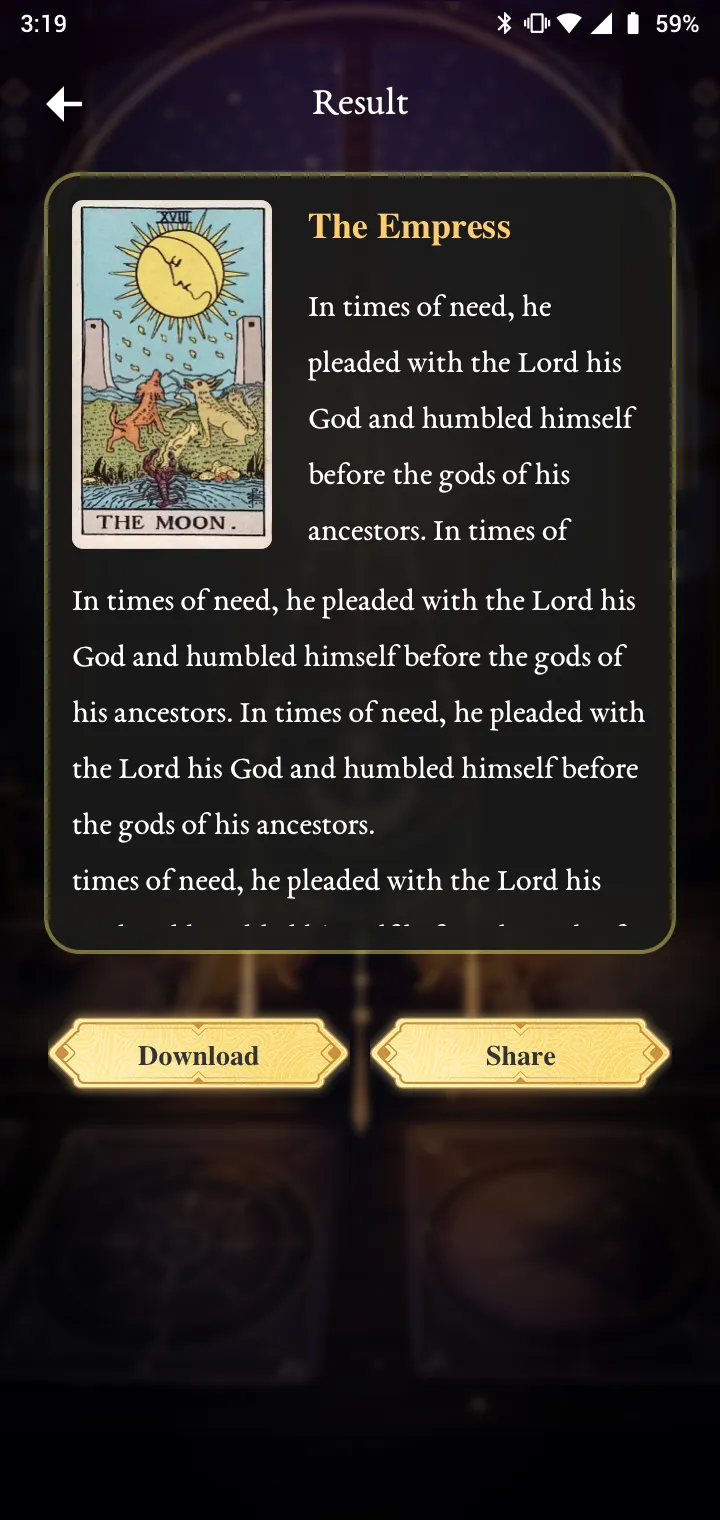 Occult Tarot | Indus Appstore | Screenshot