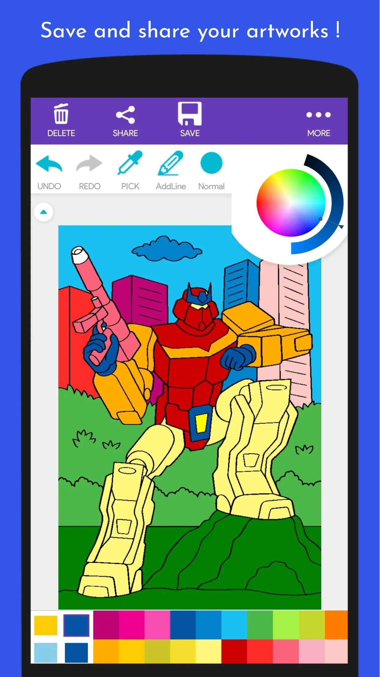 Robot Coloring Book | Indus Appstore | Screenshot