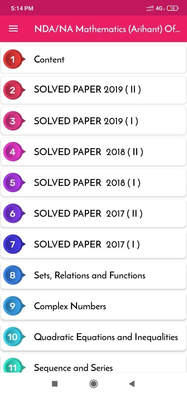 NDA/NA Mathematics Offline | Indus Appstore | Screenshot