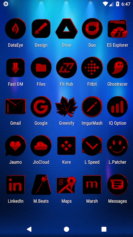 Black and Red Icon Pack | Indus Appstore | Screenshot