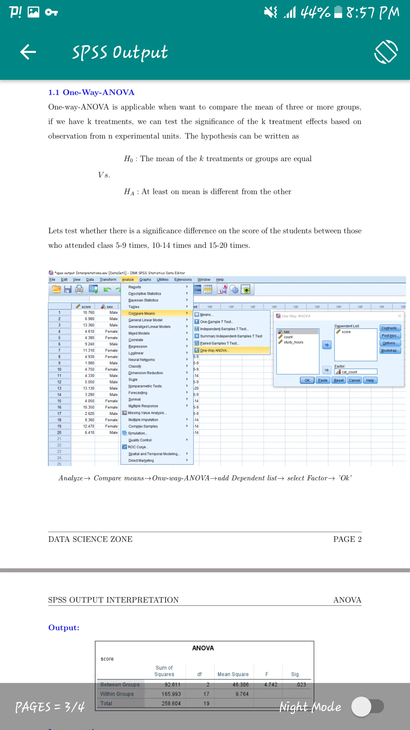 SPSS Output Interpretations | Indus Appstore | Screenshot