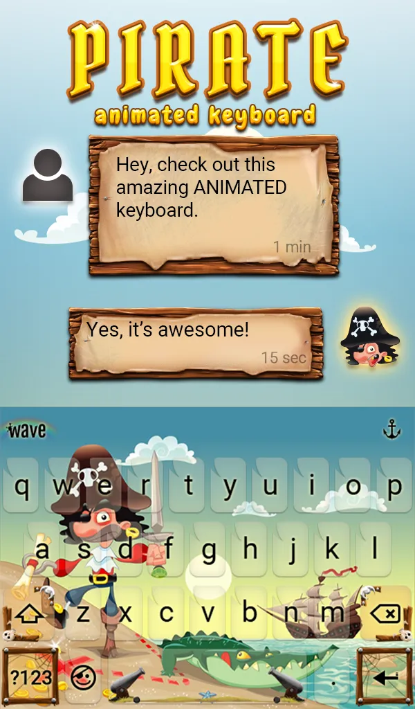 Pirate Animated Keyboard | Indus Appstore | Screenshot