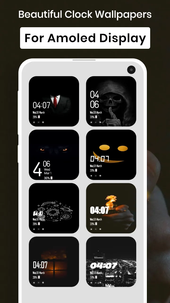 Always on display clock widget | Indus Appstore | Screenshot