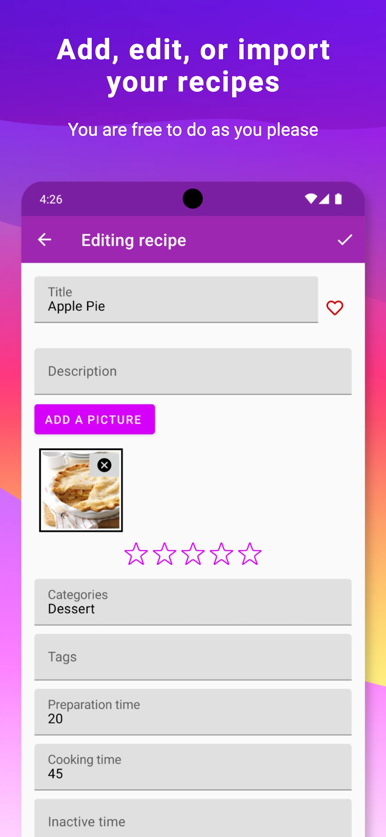 My Recipe Box: My Cookbook | Indus Appstore | Screenshot