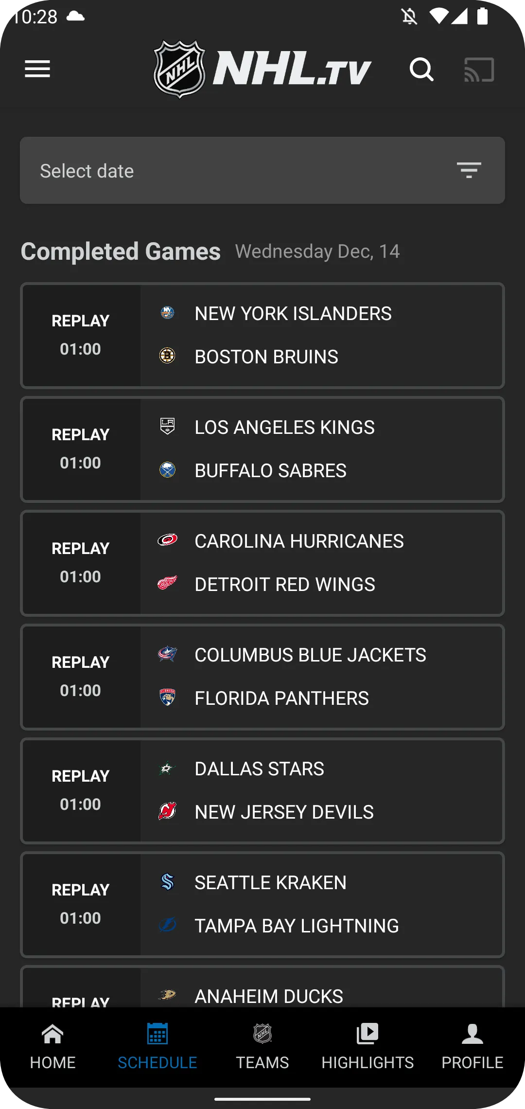 NHL.TV | Indus Appstore | Screenshot