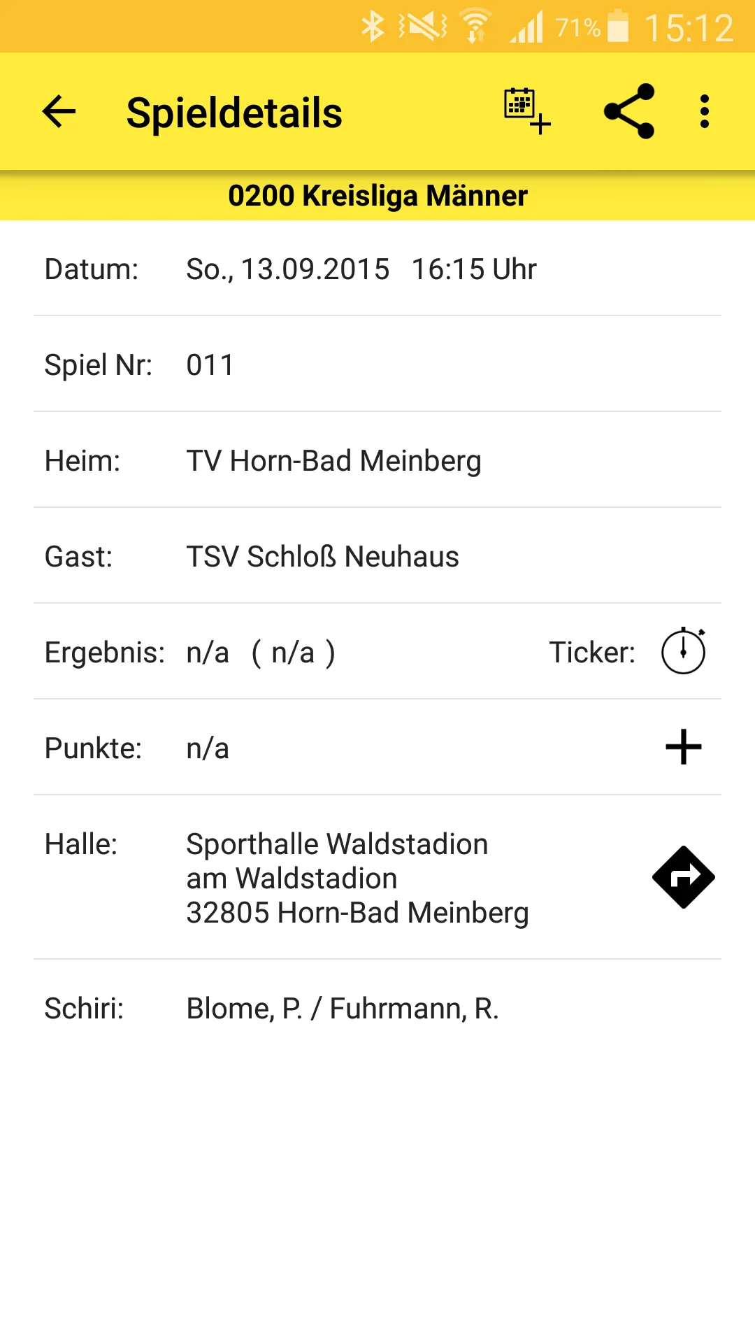 TSV Schloß Neuhaus Handball | Indus Appstore | Screenshot