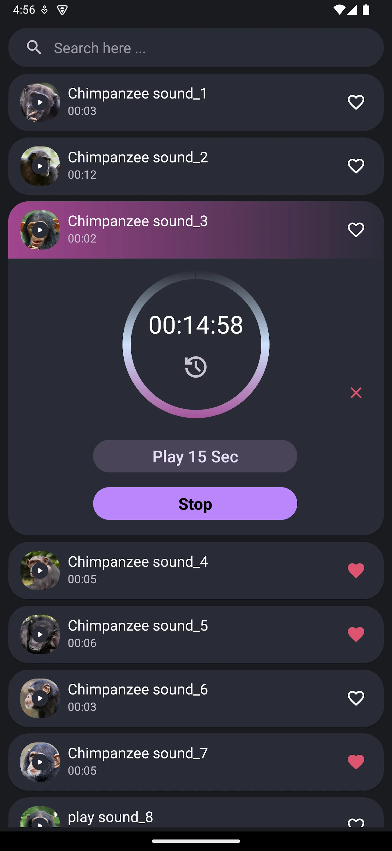 Chimpanzee sounds | Indus Appstore | Screenshot