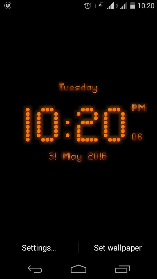 Dotted digital clock lwp | Indus Appstore | Screenshot