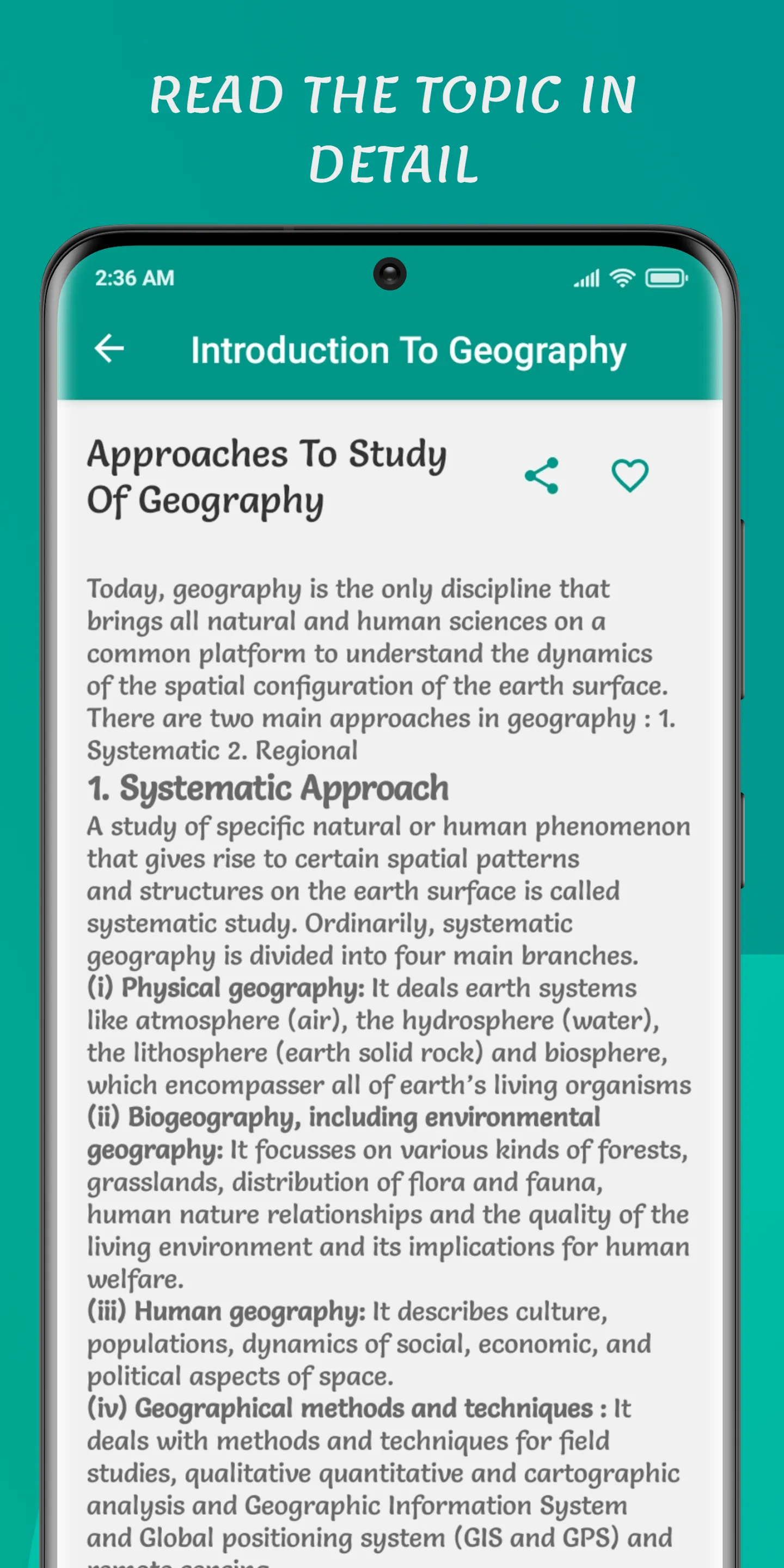 Introduction To Geography | Indus Appstore | Screenshot