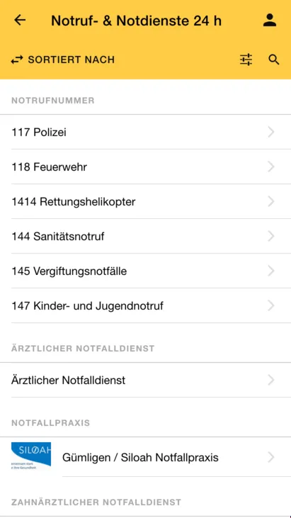 Notruf Stadt Bern | Indus Appstore | Screenshot