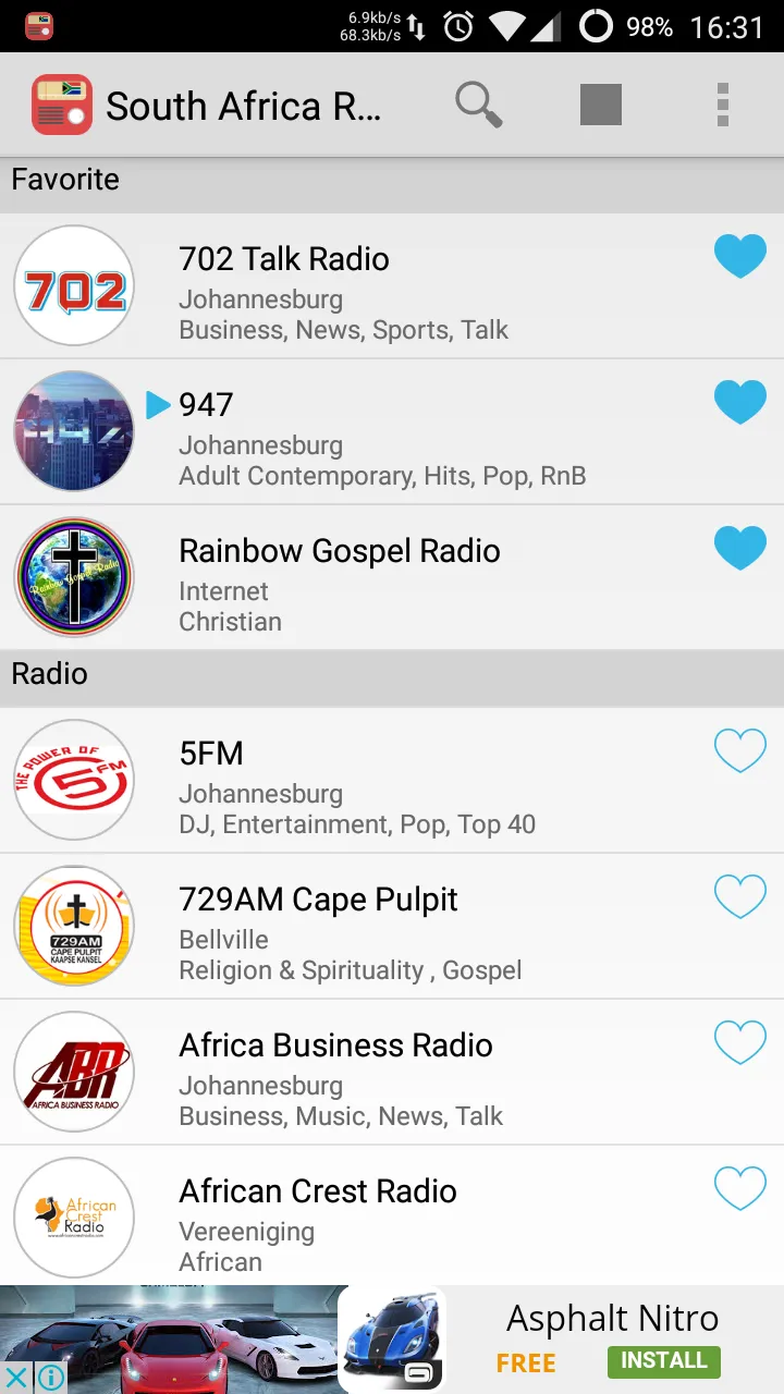 South Africa Radio | Indus Appstore | Screenshot