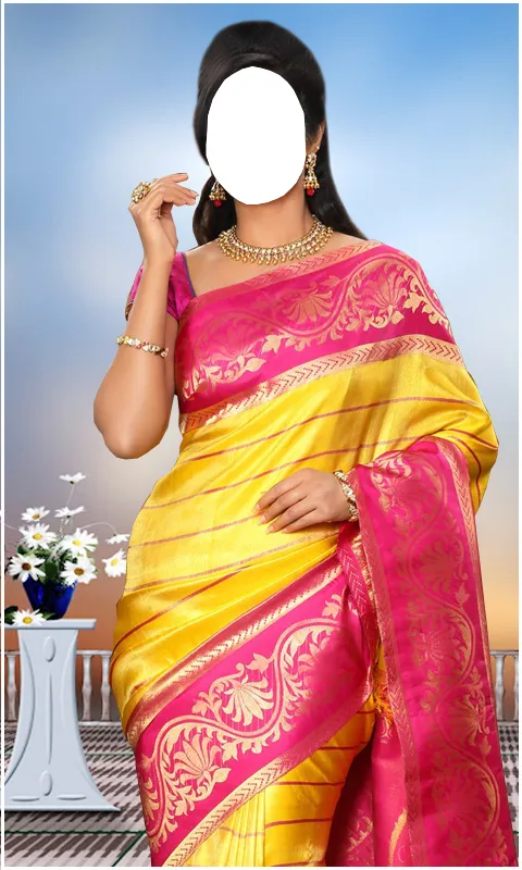 Women Stylish Saree Photo Suit | Indus Appstore | Screenshot