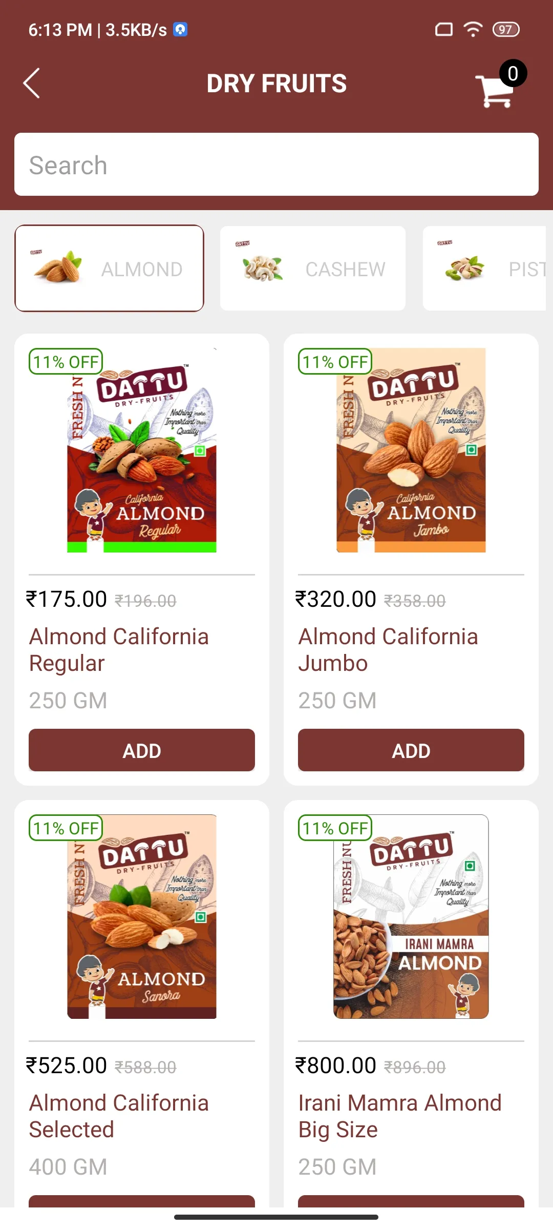 Dattu Dry Fruits | Indus Appstore | Screenshot