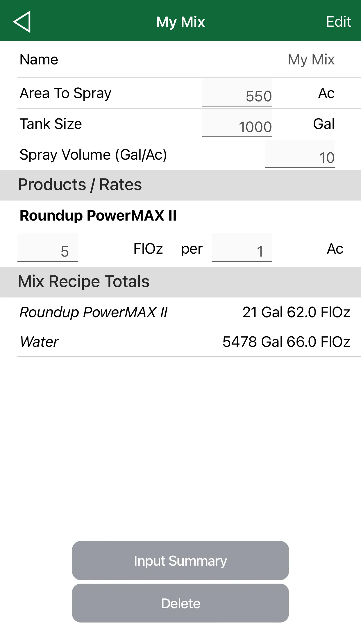 Tank Mix Calculator | Indus Appstore | Screenshot