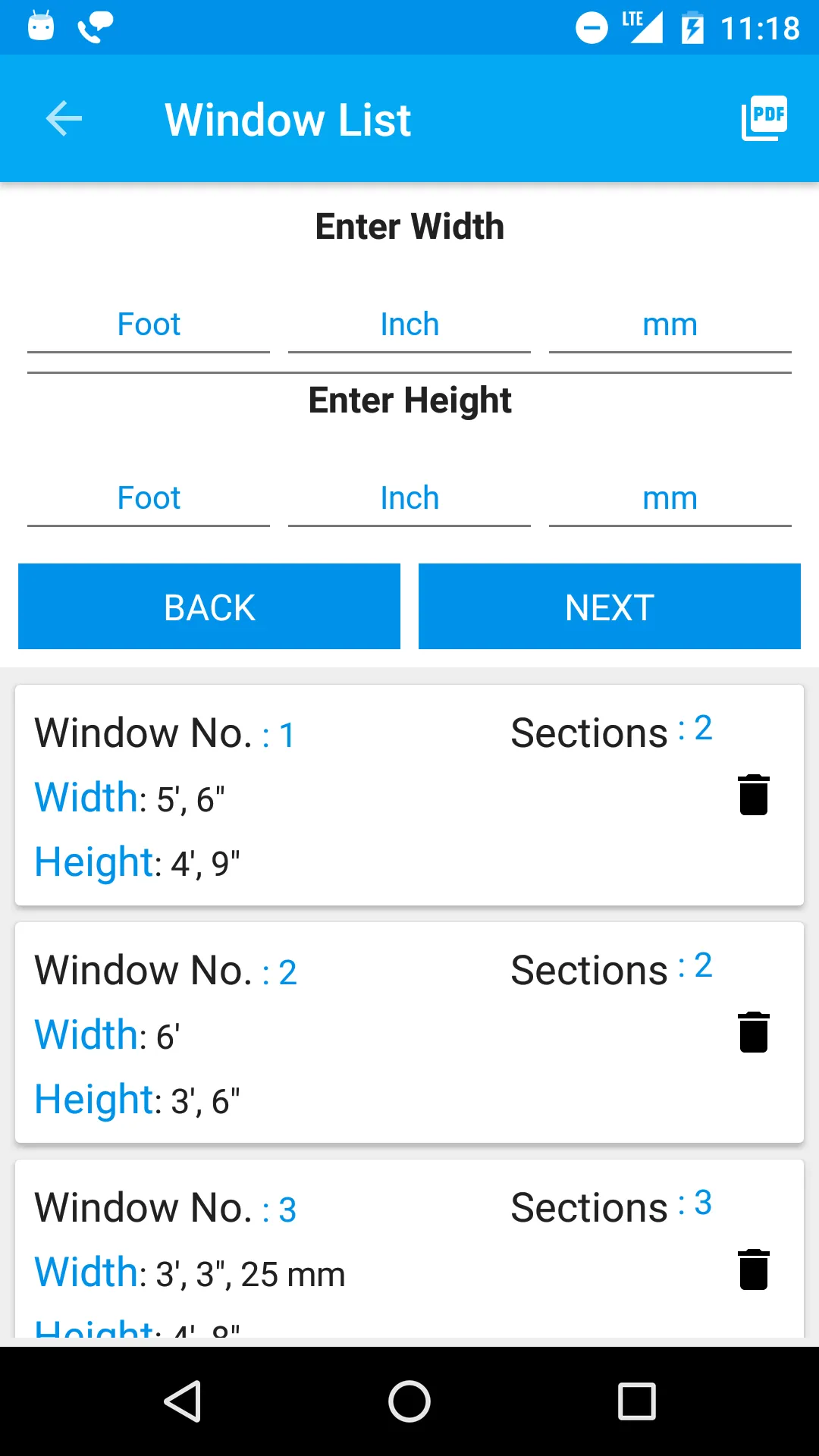 Section Window Materials Calcu | Indus Appstore | Screenshot