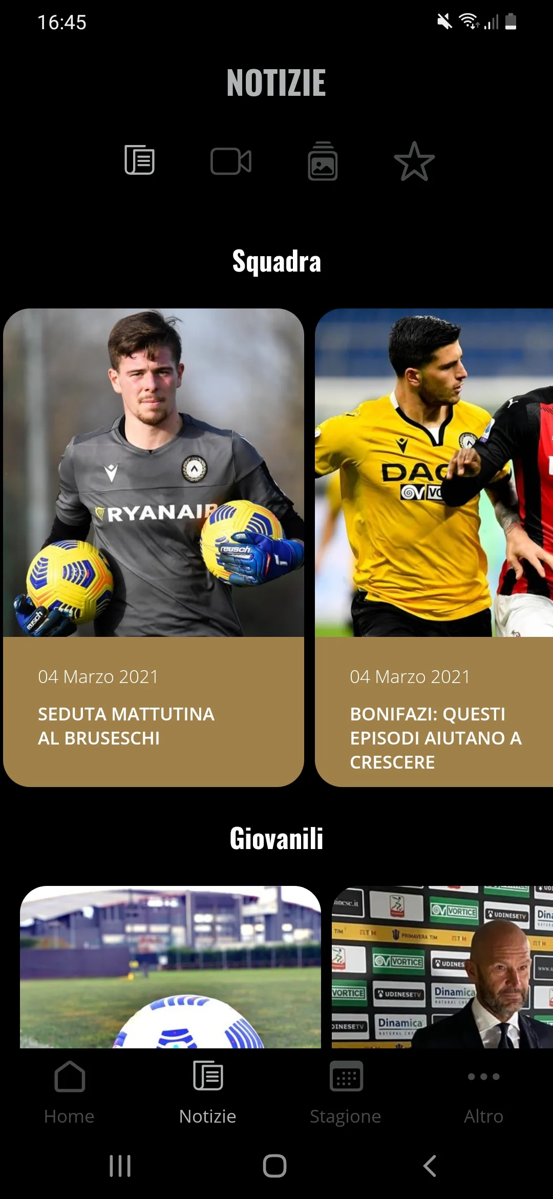 Udinese Calcio App Ufficiale | Indus Appstore | Screenshot