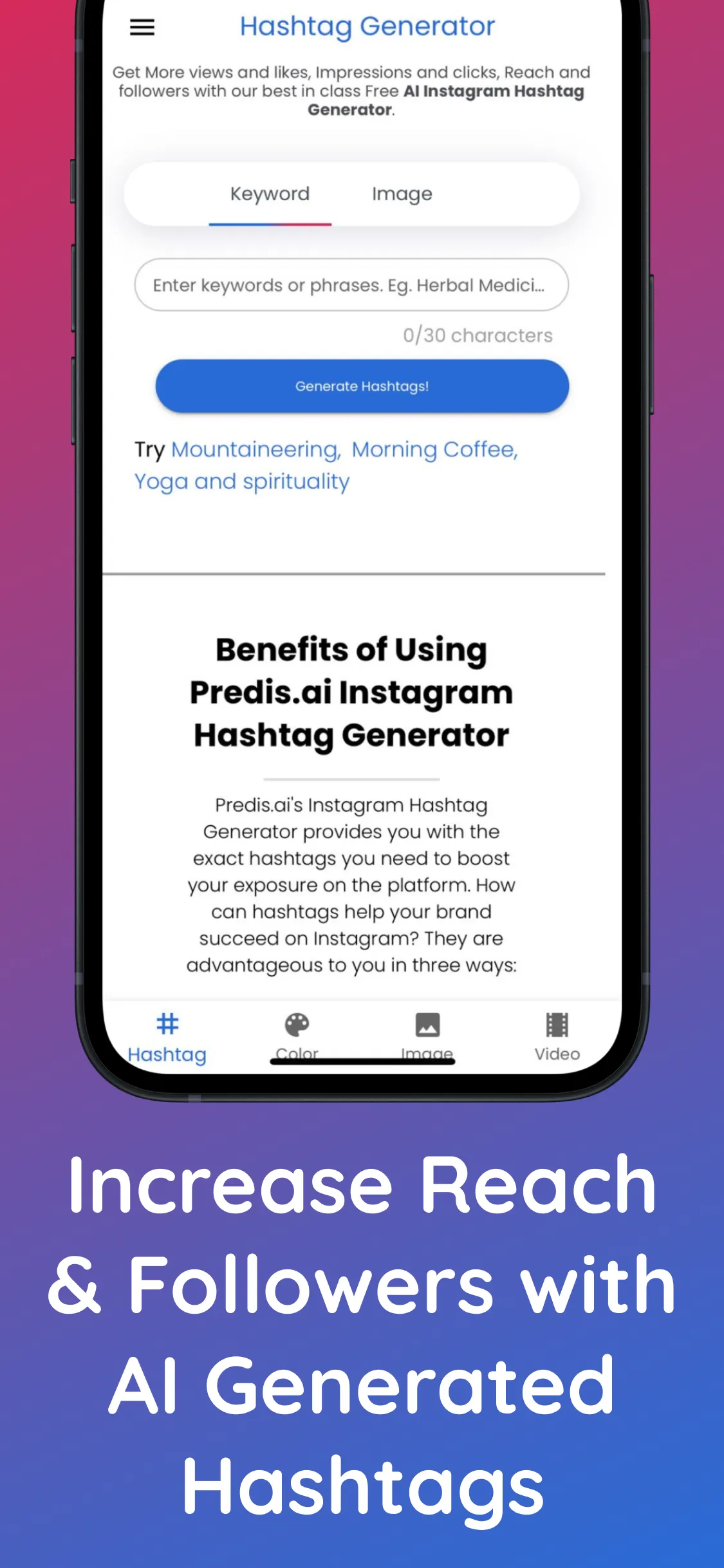 AI Hashtag Generator by Predis | Indus Appstore | Screenshot