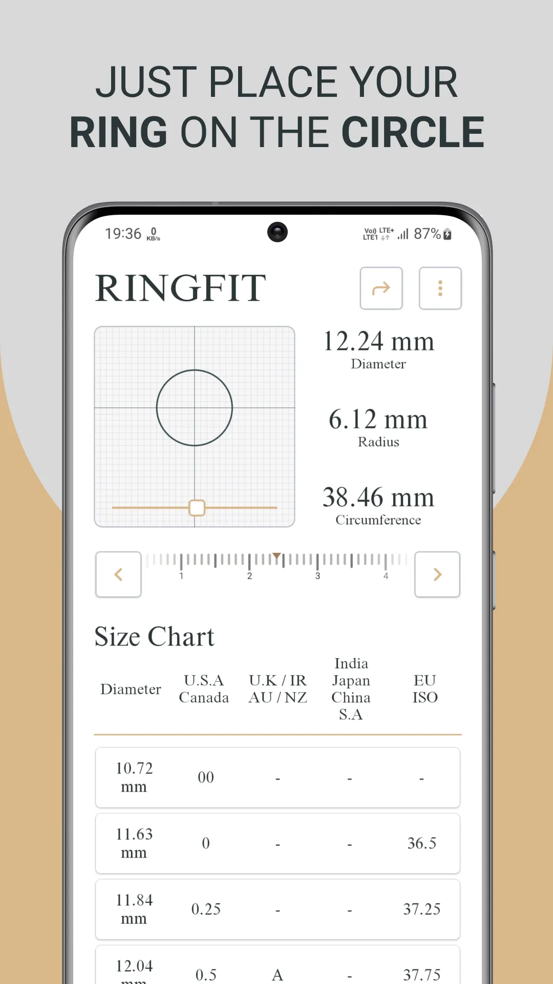 RingFit - Know your Ring Size | Indus Appstore | Screenshot