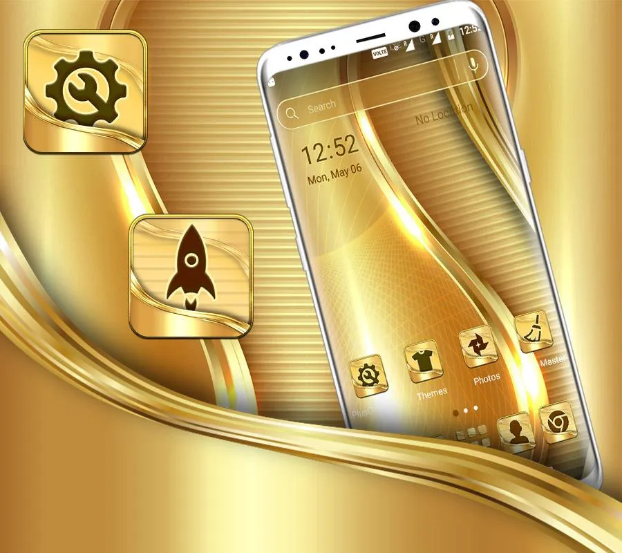 Golden Launcher Theme | Indus Appstore | Screenshot