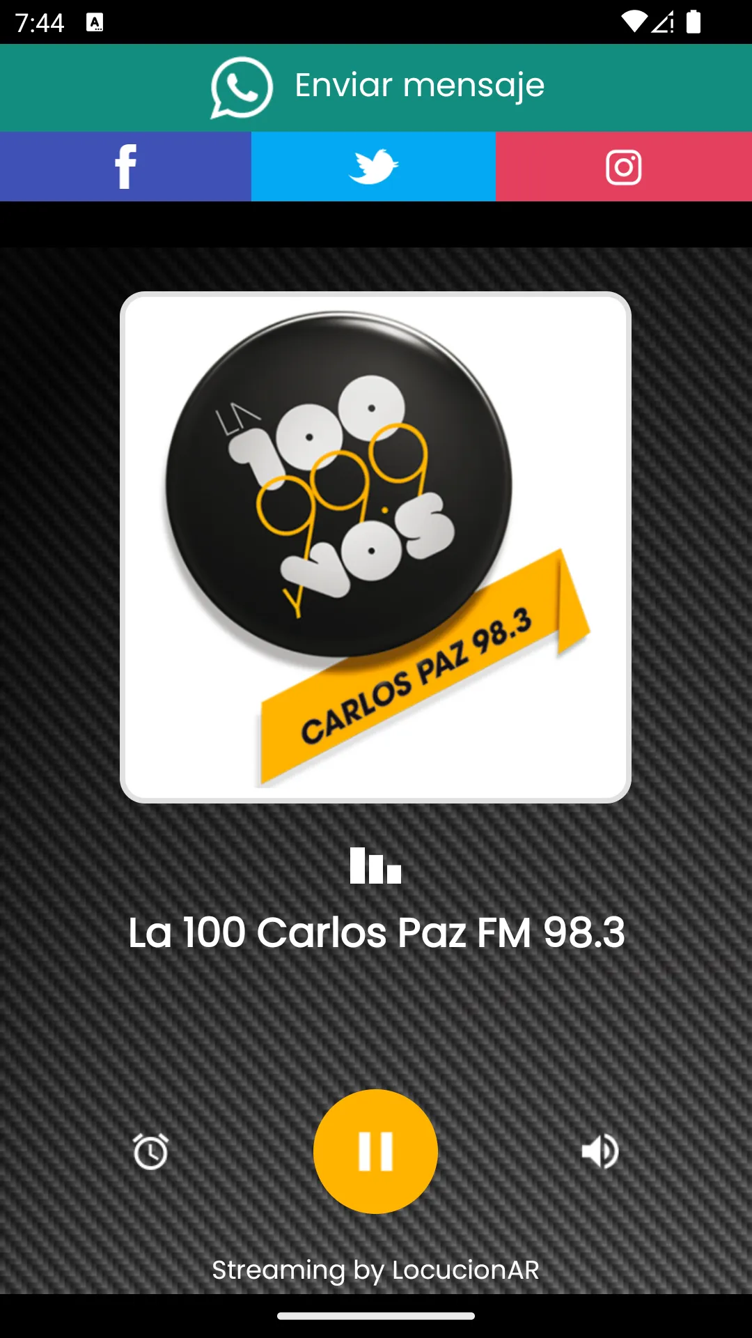 La 100 Carlos Paz FM 98.3 | Indus Appstore | Screenshot