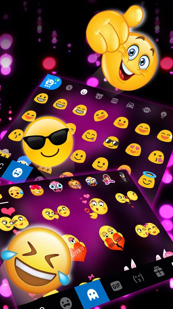 Sparkling Hearts 3D Theme | Indus Appstore | Screenshot