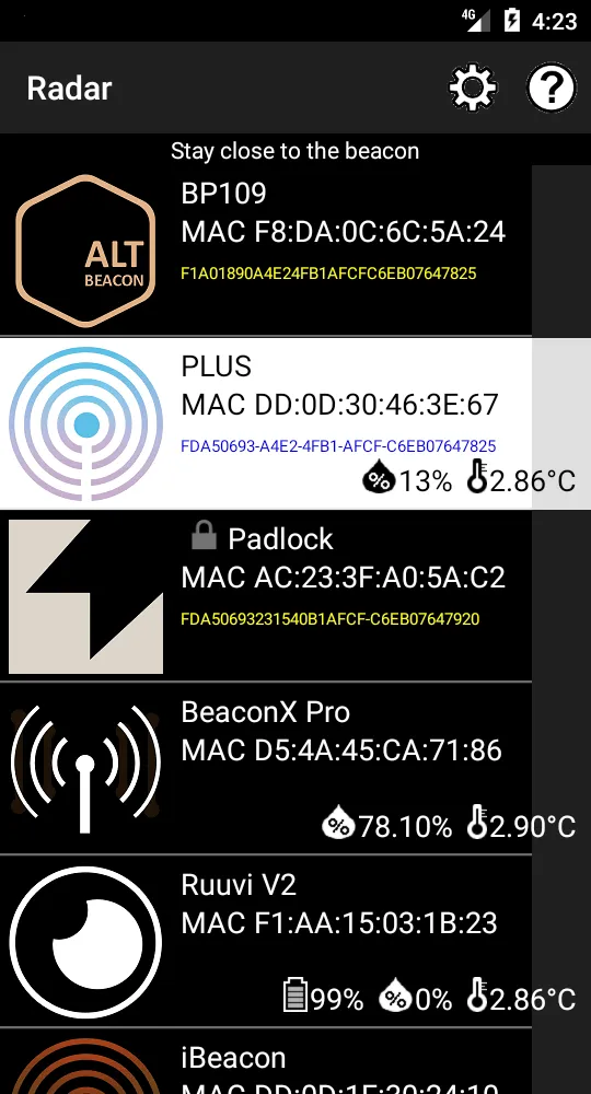 Radar Lite: track BLE beacons | Indus Appstore | Screenshot