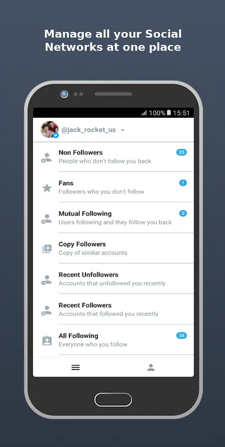 Who Unfollowed Me - Nomesigue | Indus Appstore | Screenshot