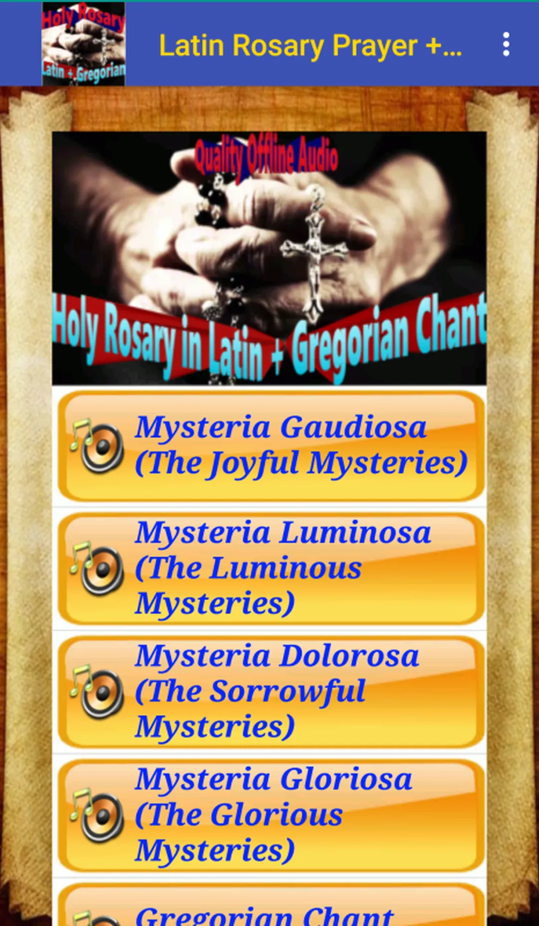 Latin Rosary + Gregorian Chant | Indus Appstore | Screenshot